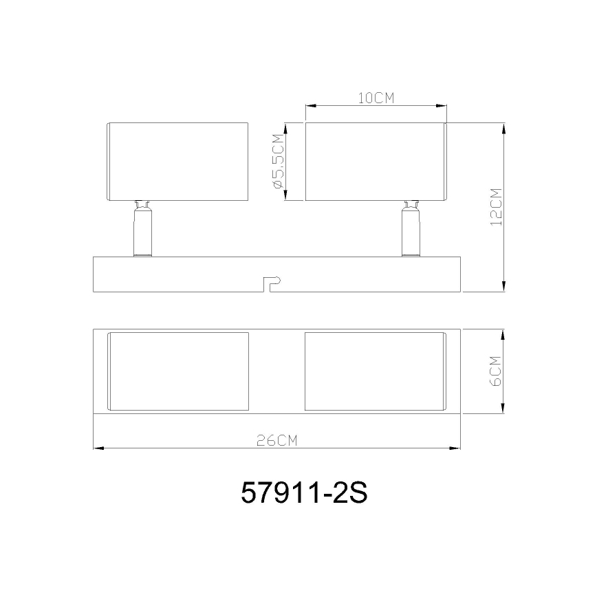 Globo - Bodové svítidlo 2xGU10/25W/230V