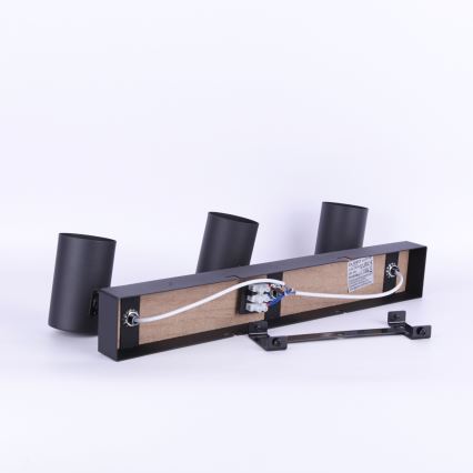 Globo - Bodové svítidlo 3xGU10/35W/230V černá/hnědá