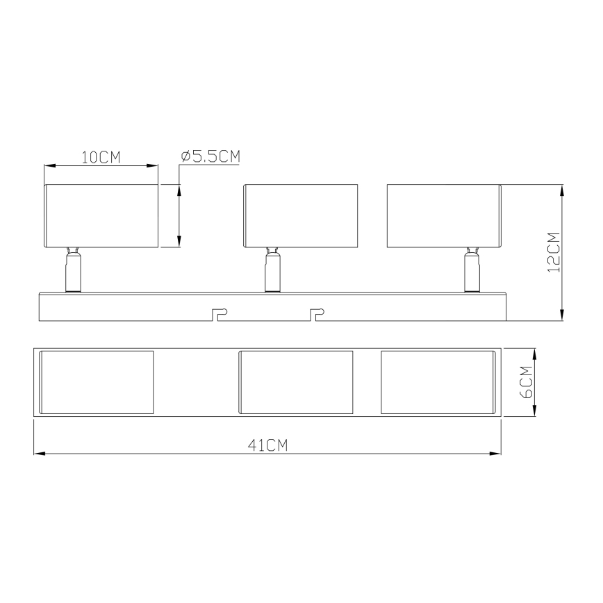 Globo - Bodové svítidlo 3xGU10/35W/230V šedá/hnědá