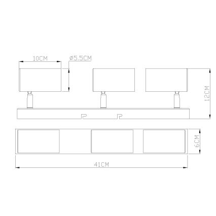 Globo - Bodové svítidlo 3xGU10/25W/230V oranžová