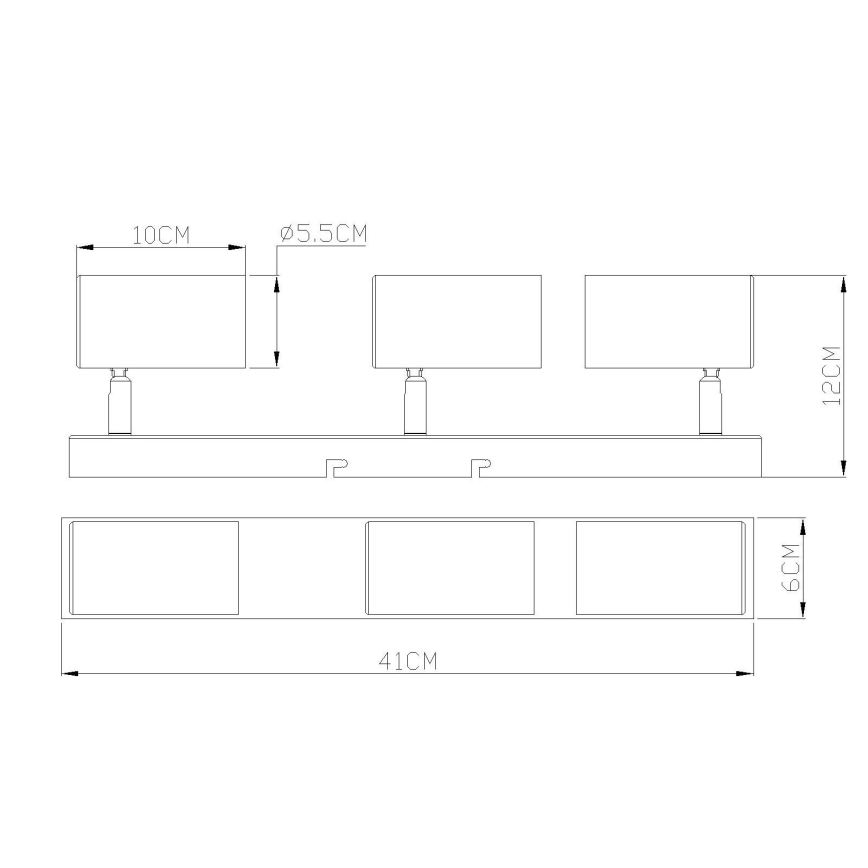 Globo - Bodové svítidlo 3xGU10/25W/230V oranžová