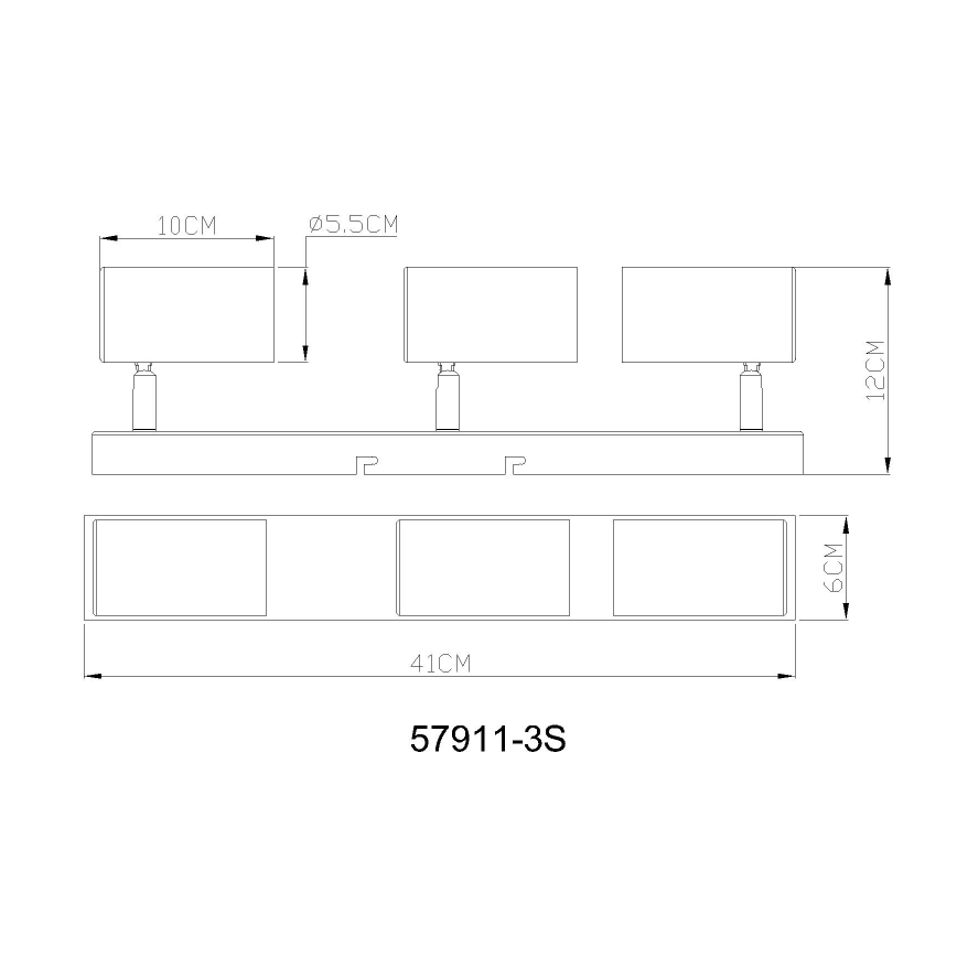 Globo - Bodové svítidlo 3xGU10/25W/230V