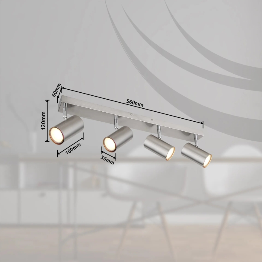 Globo - Bodové svítidlo 4xGU10/25W/230V matný chrom