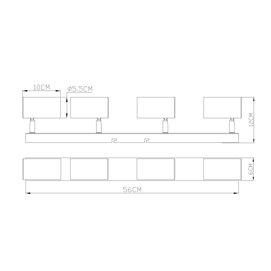Globo - Bodové svítidlo 4xGU10/35W/230V oranžová