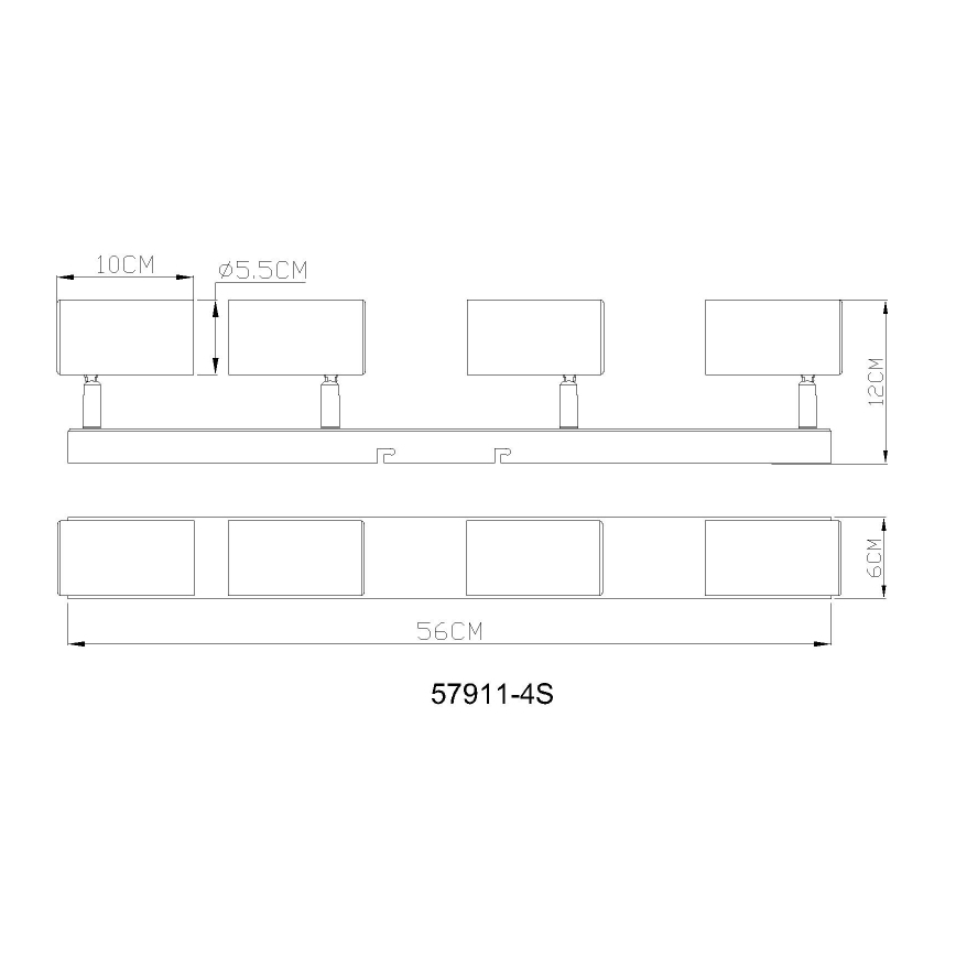 Globo - Bodové svítidlo 4xGU10/25W/230V