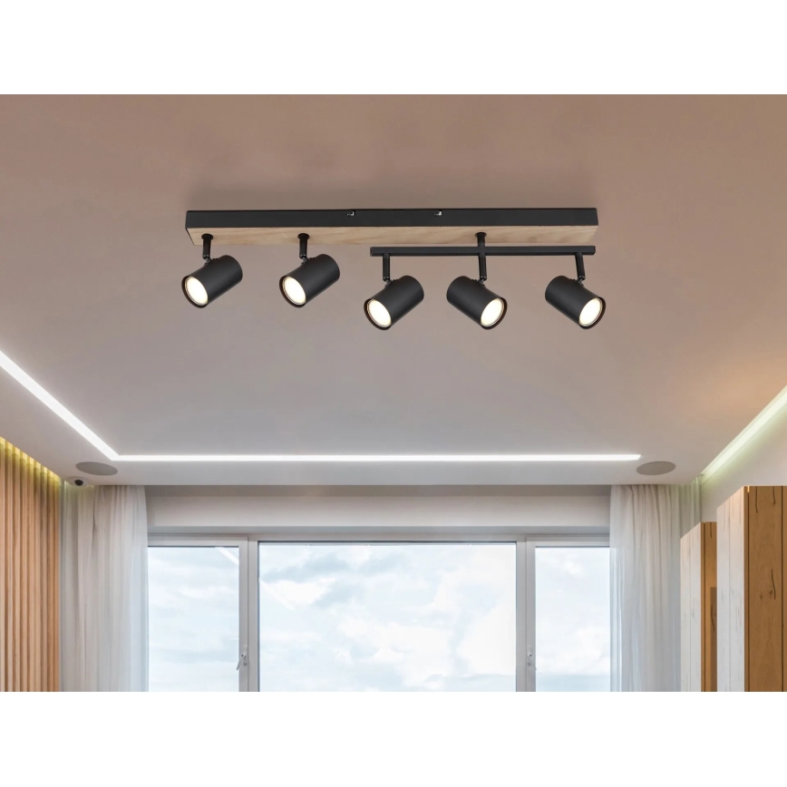 Globo - Bodové svítidlo 5xGU10/35W/230V černá/hnědá