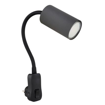 Globo - Nástěnné bodové svítidlo do zásuvky 1xGU10/35W/230V černá