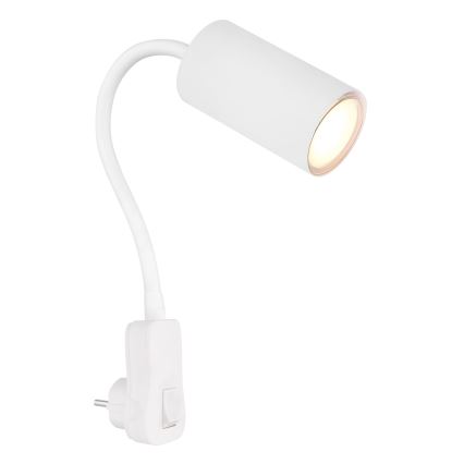 Globo - Nástěnné bodové svítidlo do zásuvky 1xGU10/35W/230V bílá