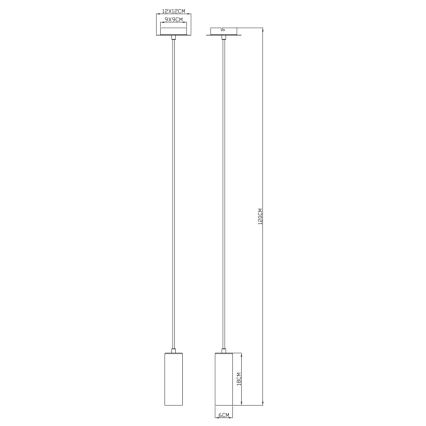 Globo - Lustr na lanku 1xGU10/35W/230V šedá/hnědá