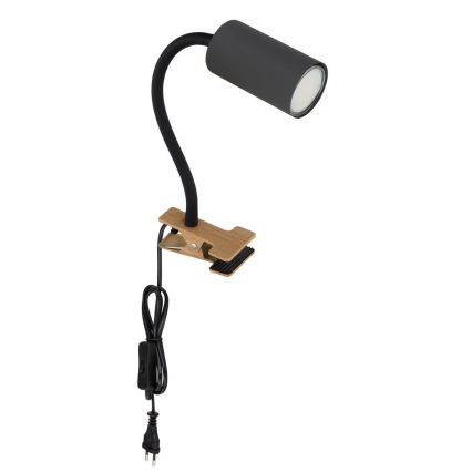 Globo - Flexibilní lampa s klipem 1xGU10/25W/230V šedá/hnědá