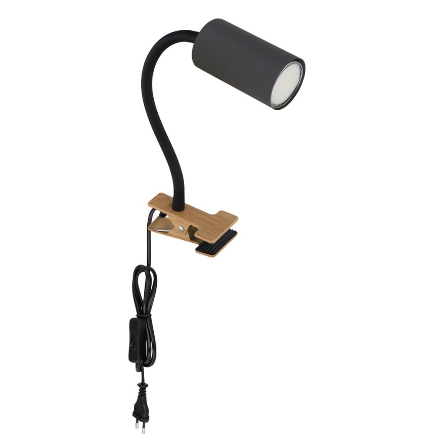 Globo - Flexibilní lampa s klipem 1xGU10/25W/230V šedá/hnědá