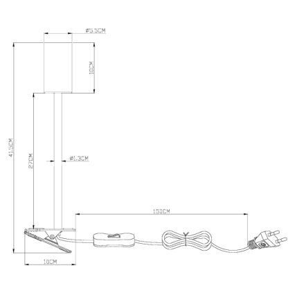 Globo - Flexibilní lampa s klipem 1xGU10/25W/230V šedá/hnědá