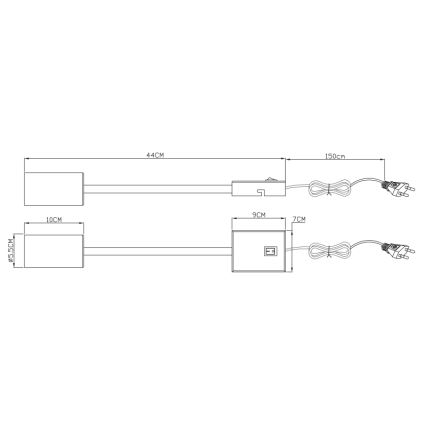 Globo - Flexibilní nástěnná lampa 1xGU10/25W/230V černá/chrom