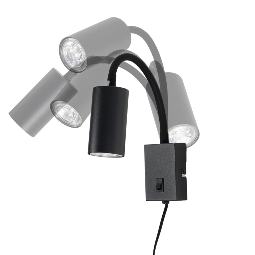 Globo - Flexibilní nástěnná lampa 1xGU10/25W/230V černá