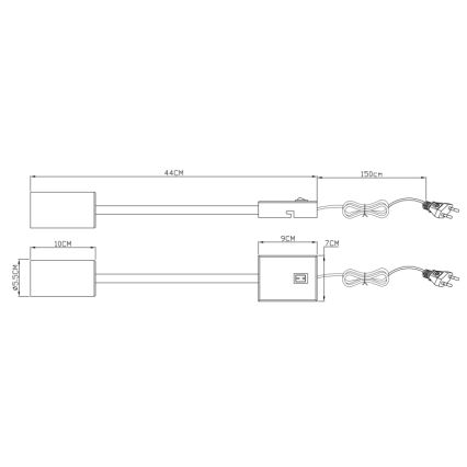 Globo - Flexibilní nástěnná lampa ROBBY 1xGU10/25W/230V černá