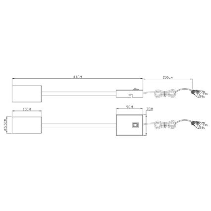 Globo - Flexibilní nástěnná lampa 1xGU10/25W/230V šedá/hnědá
