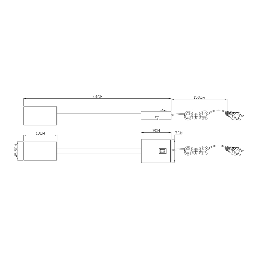 Globo - Flexibilní nástěnná lampa 1xGU10/25W/230V šedá/hnědá