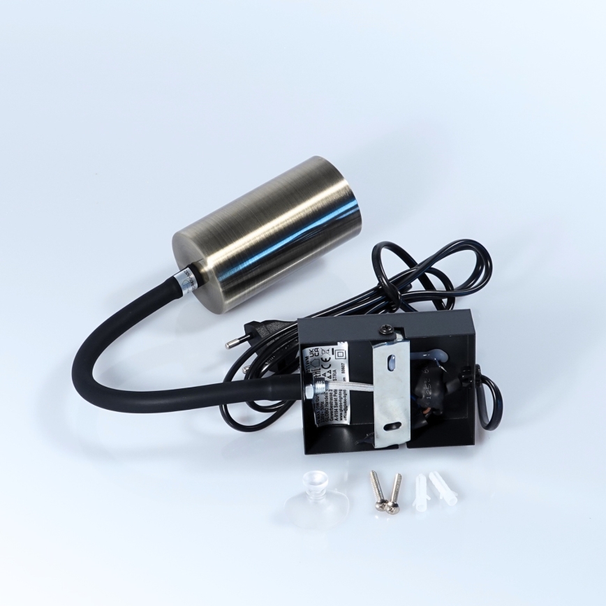 Globo - Flexibilní nástěnná lampa 1xGU10/25W/230V černá/mosaz