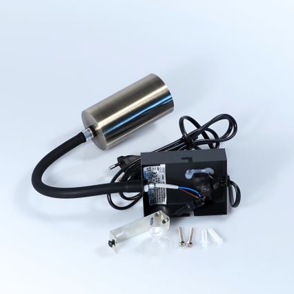 Globo - Flexibilní nástěnná lampa 1xGU10/25W/230V černá/mosaz