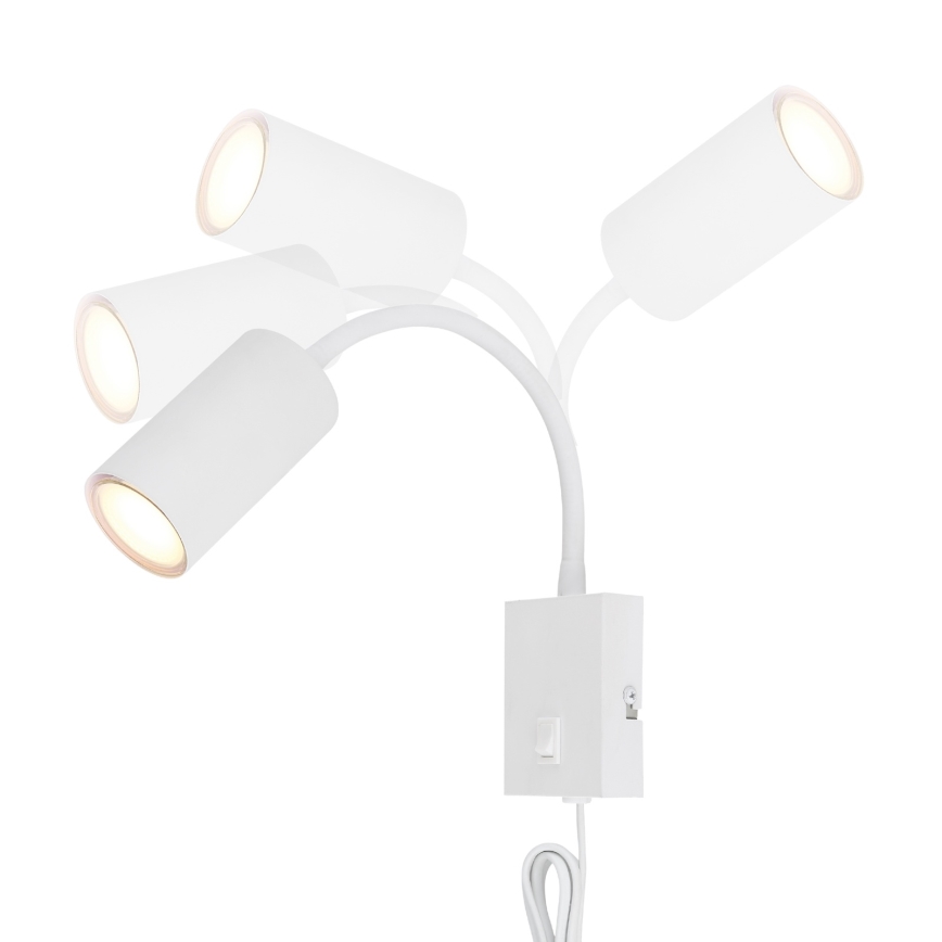 Globo - Flexibilní nástěnná lampa 1xGU10/25W/230V bílá