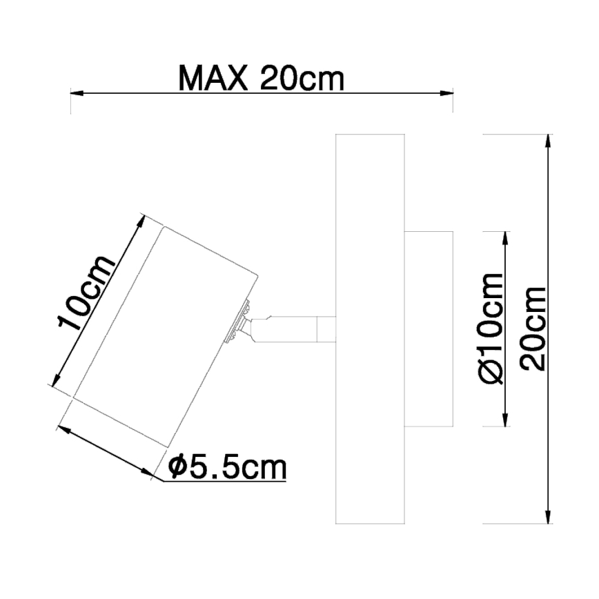 Globo - Nástěnné bodové svítidlo 1xGU10/5W/230V dřevo/kov