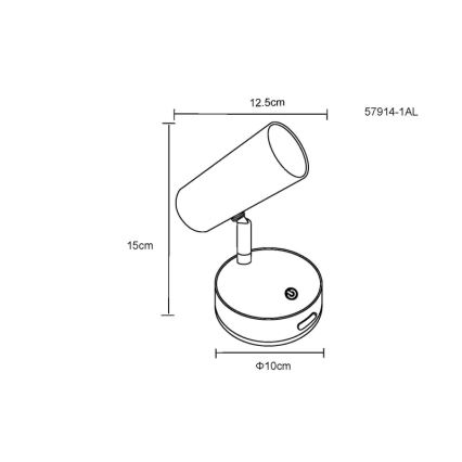 Globo - LED Stmívatelné nástěnné bodové svítidlo LED/0,4W/3,7V 1800 mAh