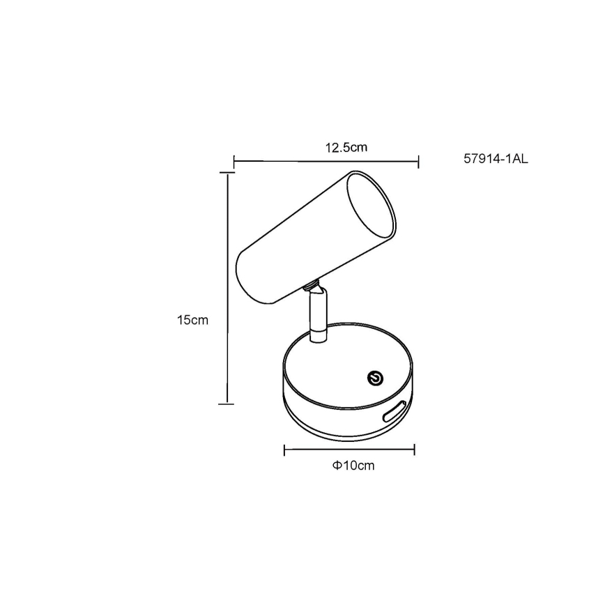 Globo - LED Stmívatelné nástěnné bodové svítidlo LED/0,4W/3,7V 1800 mAh