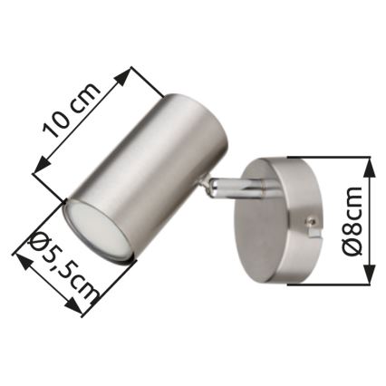 Globo - Nástěnné bodové svítidlo 1xGU10/25W/230V matný chrom