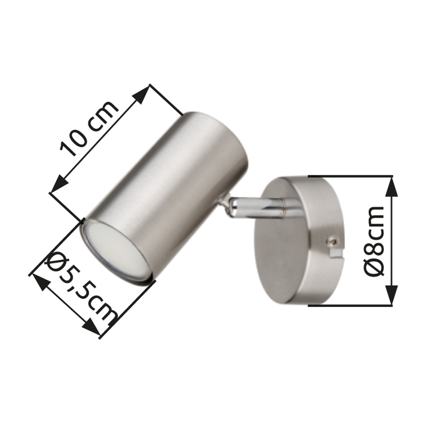 Globo - Nástěnné bodové svítidlo 1xGU10/25W/230V matný chrom