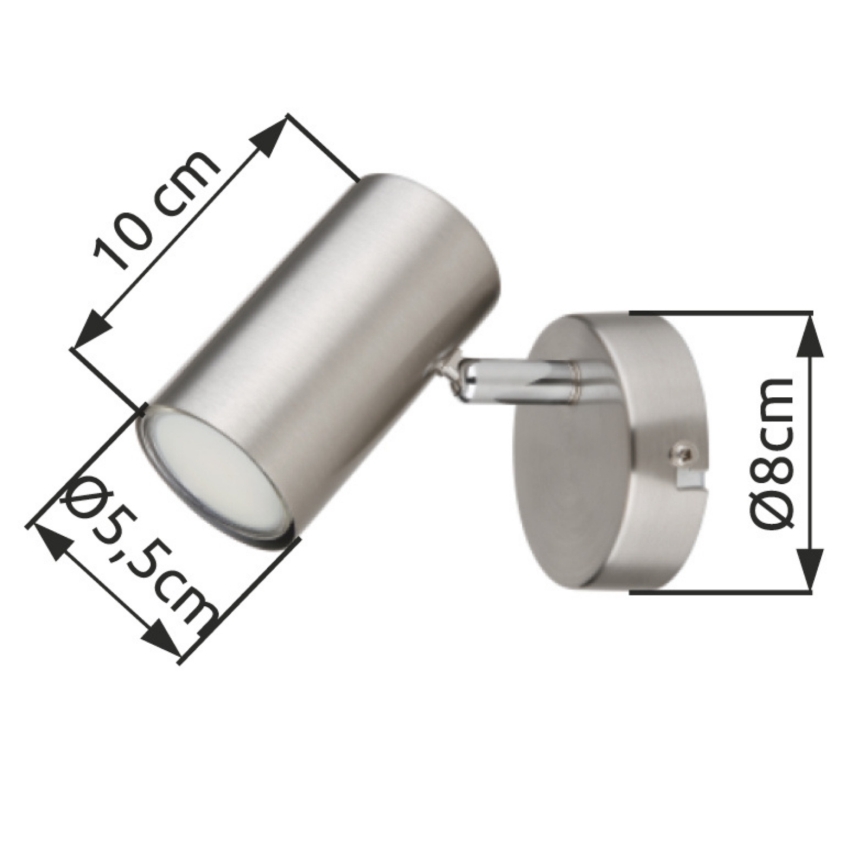 Globo - Nástěnné bodové svítidlo 1xGU10/25W/230V matný chrom