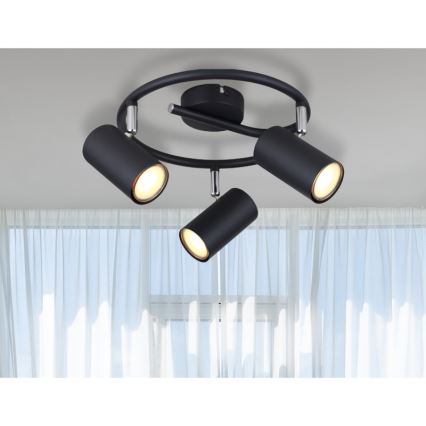 Globo - Bodové svítidlo 3xGU10/25W/230V černá
