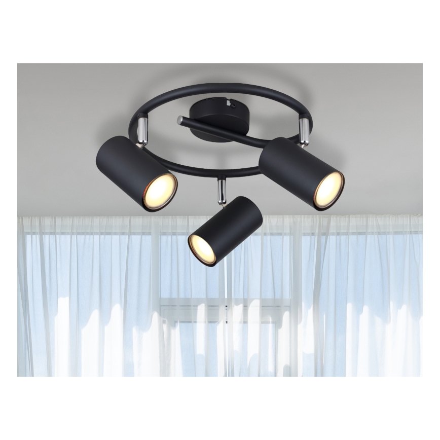 Globo - Bodové svítidlo 3xGU10/25W/230V černá