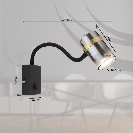 Globo - Flexibilní lampička 1xGU10/8W/230V