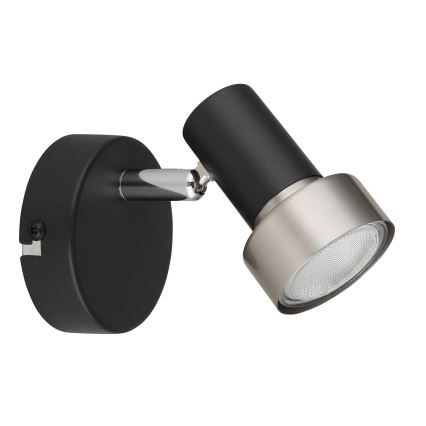 Globo - Nástěnné bodové svítidlo 1xGU10/25W/230V černá/stříbrná