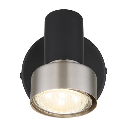 Globo - Nástěnné bodové svítidlo 1xGU10/25W/230V černá/stříbrná