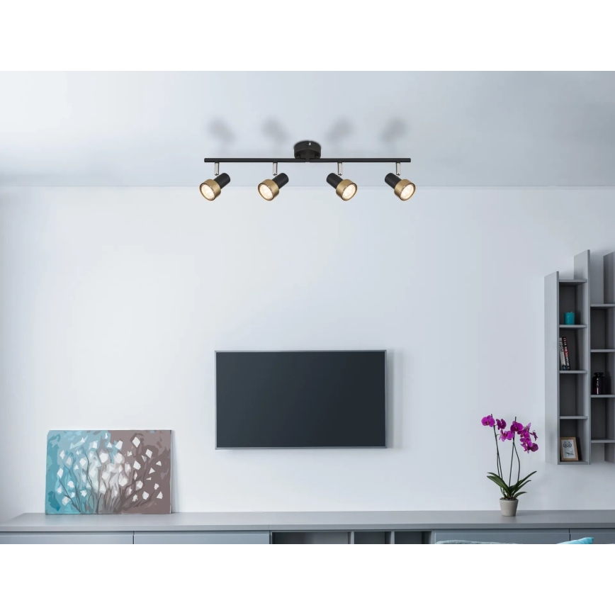 Globo - Bodové svítidlo  4xGU10/25W/230V černá/zlatá