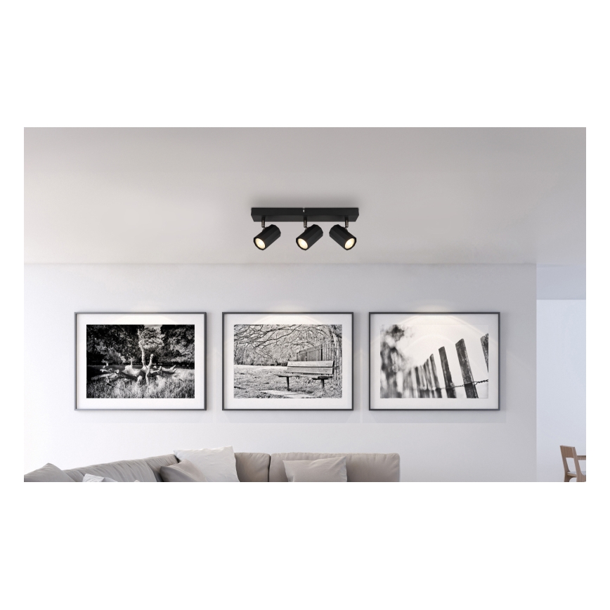 Globo - Bodové svítidlo 3xGU10/25W/230V černá