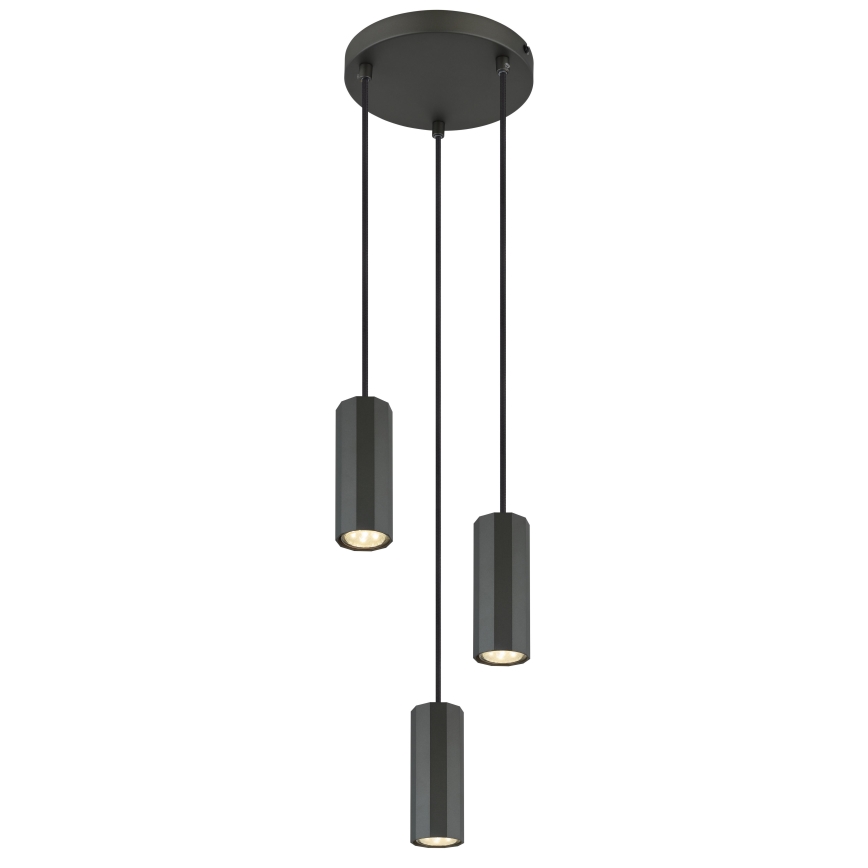 Globo - Lustr na lanku 3xGU10/25W/230V černá