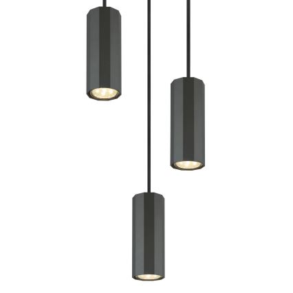 Globo - Lustr na lanku 3xGU10/25W/230V černá