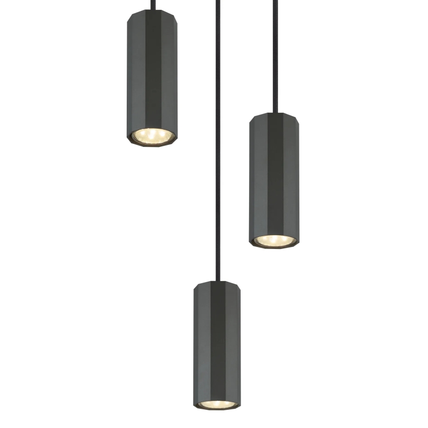 Globo - Lustr na lanku 3xGU10/25W/230V černá