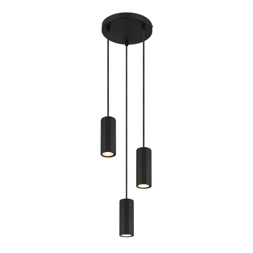 Globo - Lustr na lanku 3xGU10/25W/230V černá