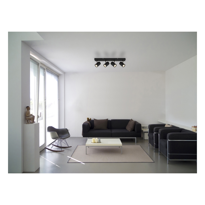 Globo - Bodové svítidlo 4xGU10/25W/230V černá