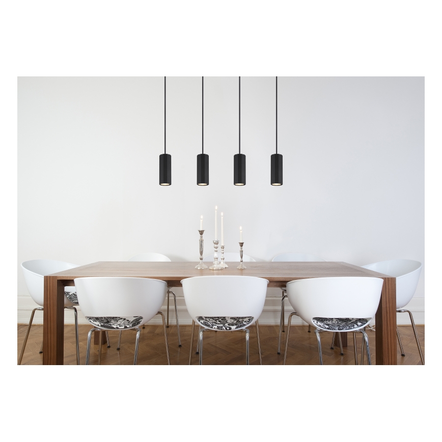 Globo - Lustr na lanku 4xGU10/25W/230V černá