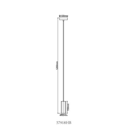 Globo - Lustr na lanku 1xGU10/25W/230V černá