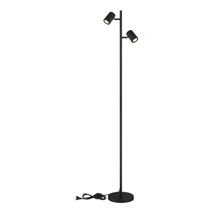 Globo - Stojací lampa 2xGU10/5W/230V černá