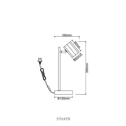 Globo - Stolní lampa 1xGU10/5W/230V černá