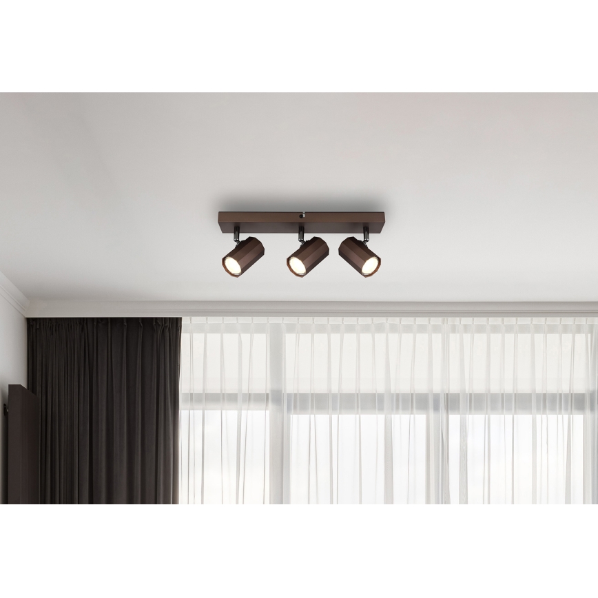 Globo - Bodové svítidlo 3xGU10/25W/230V hnědá