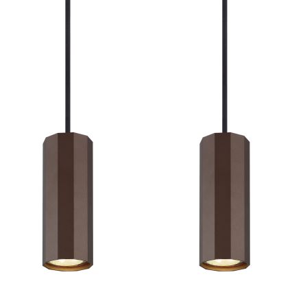 Globo - Lustr na lanku 4xGU10/25W/230V hnědá