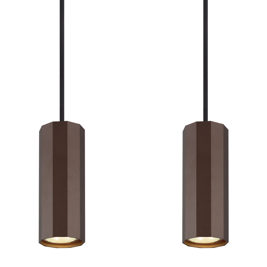 Globo - Lustr na lanku 4xGU10/25W/230V hnědá