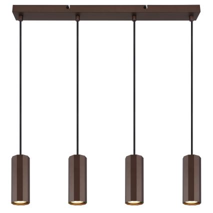 Globo - Lustr na lanku 4xGU10/25W/230V hnědá